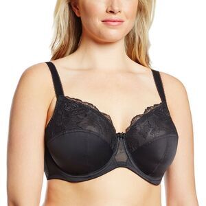 Sculptresse by Panache Rosie Full Cup Bra Black 46F Plus Size NWT